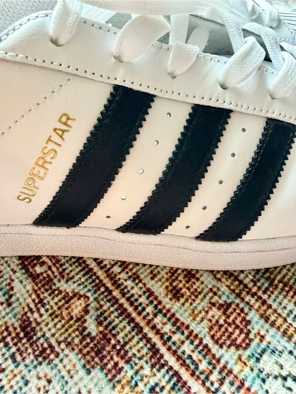 Adidas Originals Superstar Leather Sneakers White Black Men’s Size 11